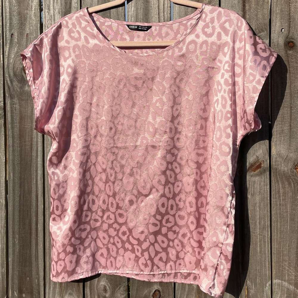 SHEIN leopard print blouse